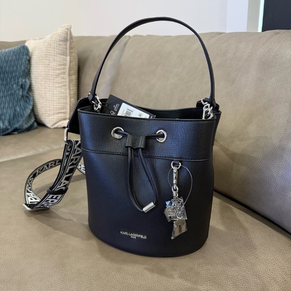Karl Lagerfeld Handbags - Karl Lagerfeld Paris Adele Medium Bucket Bag NWT